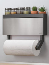 Next Metaltex Silver TANGO Wall-Mounted Kitchen Roll Holder and Dispenser- Buy online at McGrocer