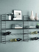 Next Metaltex Black Tomado Shelving Unit with Bottle Rack- Buy online at McGrocer