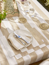 Next Sophie Allport Natural Witham Sand Stripe Linen Placemat Set of 2 30x40cm- Buy online at McGrocer