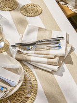 Next Sophie Allport Set of 2 Natural Witham Sand Stripe Linen Napkins- Buy online at McGrocer