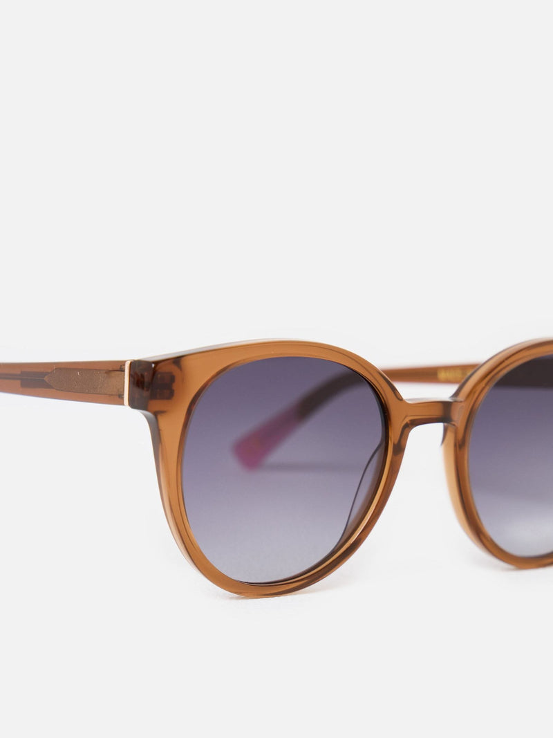 Oliver Bonas brown mocha preppy acetate sunglasses, UK version