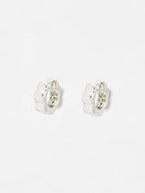 Next Oliver Bonas Sterling Silver Senna Scalloped Flower Clicker Hoop Earrings- Buy online at McGrocer