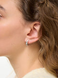 Oliver Bonas sterling silver scalloped flower clicker hoop earrings, UK version