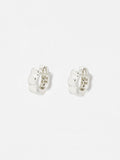 Oliver Bonas sterling silver scalloped flower clicker hoop earrings, UK version
