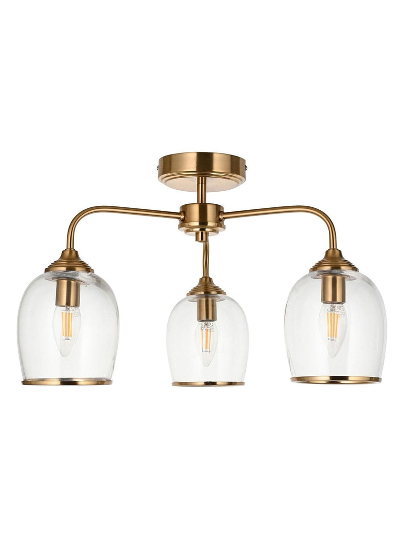 Gallery Home aged brass Ashton ceiling light (British brand)