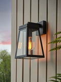 Gallery Home Textured Black Lynwood wall light, imported from the UK