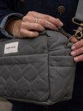 Avery Row Flint Pram Organiser Bag in denim, imported from the UK