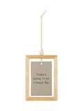 Widdop Stone Happy Day hanging plaque 3x4.5 inches - British product
