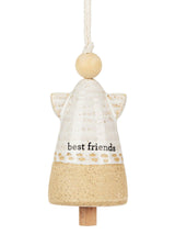 Next Widdop Cream Friend Mini Angel Bell Hanging Ceramic Ornament 21cm- Buy online at McGrocer