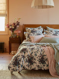 Secret Linen Store sage big waffle throw, UK version