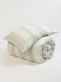 Secret Linen Store cream blue stripe pillowcase, imported from the UK