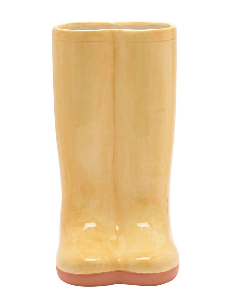 Widdop yellow ceramic boot vase large, imported from the UK