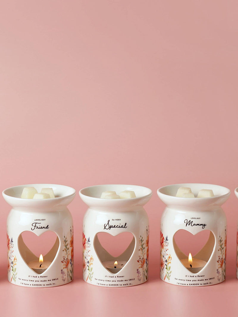 Widdop mummy wax melt burner ceramic heart cut-out (British brand)