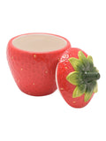 Widdop ceramic strawberry red sugar bowl 10cm (British brand)