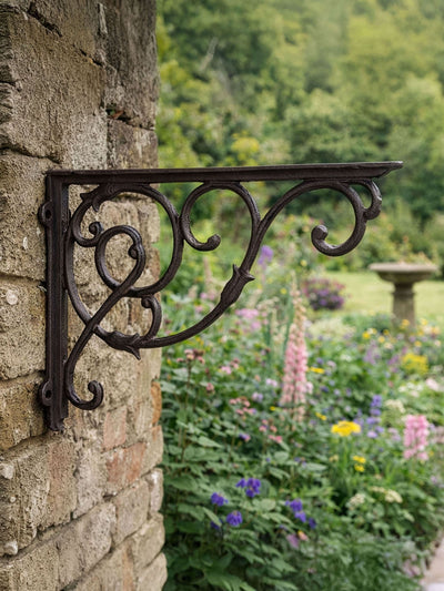 Next Dibor Brown Cast Iron Hanging Basket Bracket - One Size- Buy online at McGrocer