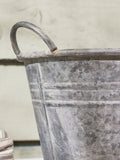 Dibor silver galvanised tub planter medium, imported from the UK