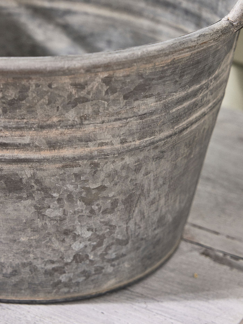 Dibor silver galvanised tub planter medium, imported from the UK