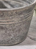 Dibor silver galvanised tub planter medium, imported from the UK