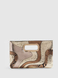River Island Gold Terry De Havilland Swirl Clutch Bag (British brand)