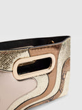 River Island Gold Terry De Havilland Swirl Clutch Bag (British brand)