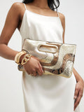 River Island Gold Terry De Havilland Swirl Clutch Bag (British brand)