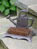 Dibor cast iron boot brush with watering can design - British product