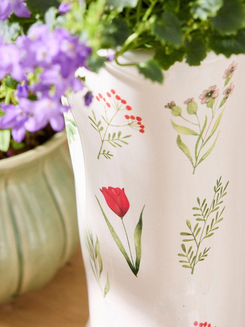 Dibor white welly boot planter 29.5cm - British product