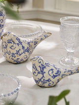 Next Dibor Blue Botanical Ceramic Bird Ornaments- Buy online at McGrocer