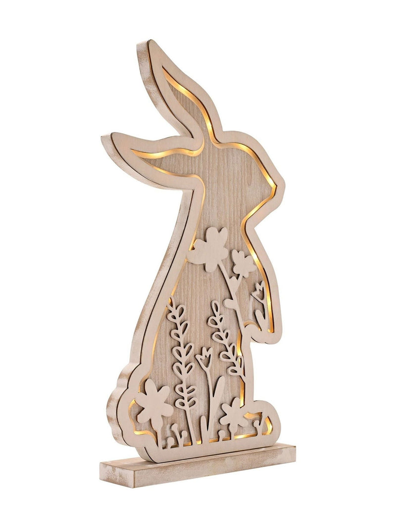 Widdop Wooden Bunny LED Light 32cm - British product