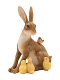 Widdop Brown figurine rabbit chicks robin (British brand)