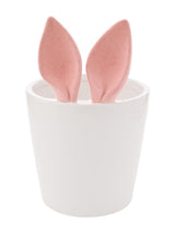 Next Widdop White Flocked Medium Bunny Ears Planter- Buy online at McGrocer