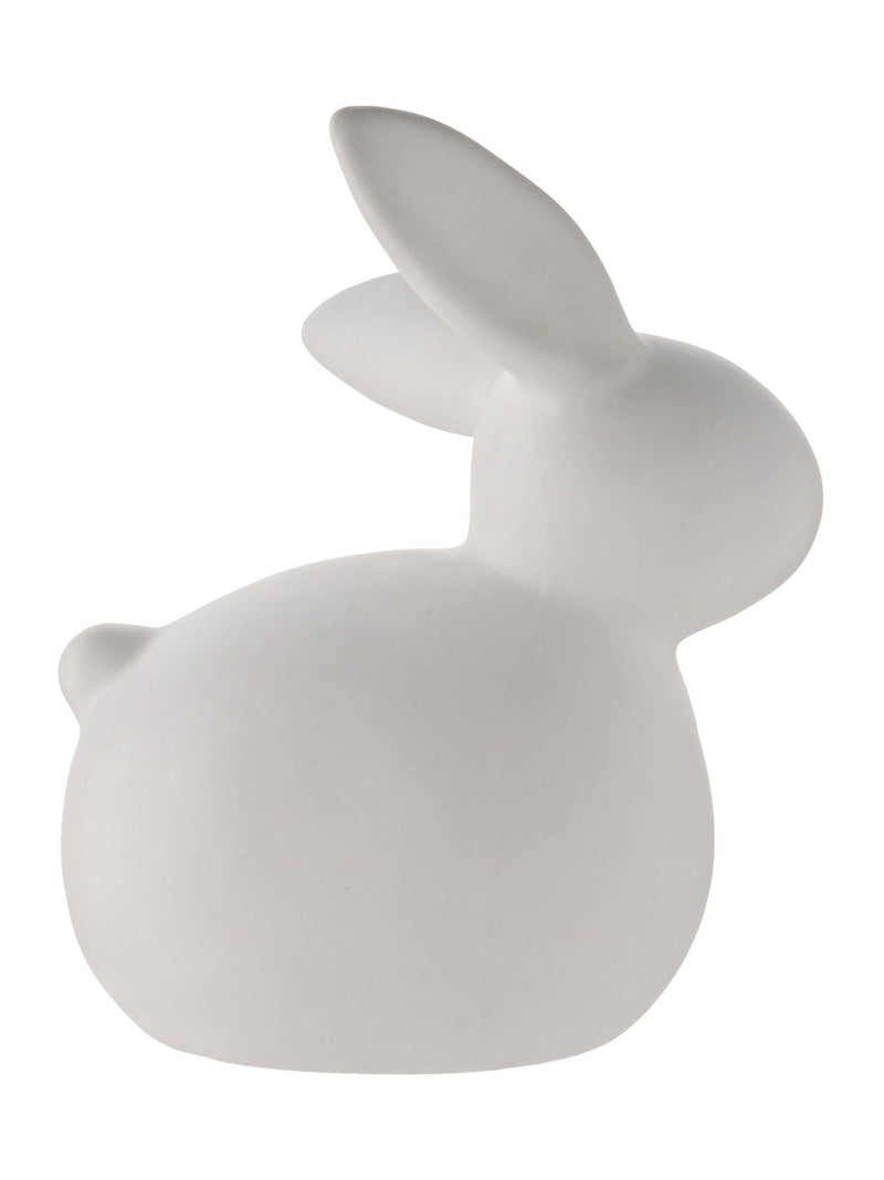 Widdop white ceramic bunny LED light 15cm, UK version