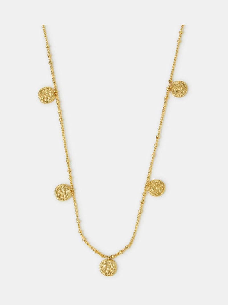 Accessorize coin charm necklace gold plated 14ct, imported from the UK