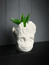Next Marvel White Groot Planter With Faux Plant- Buy online at McGrocer