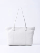 Next Lakeland Leather White Torver Classic Tote Bag- Buy online at McGrocer