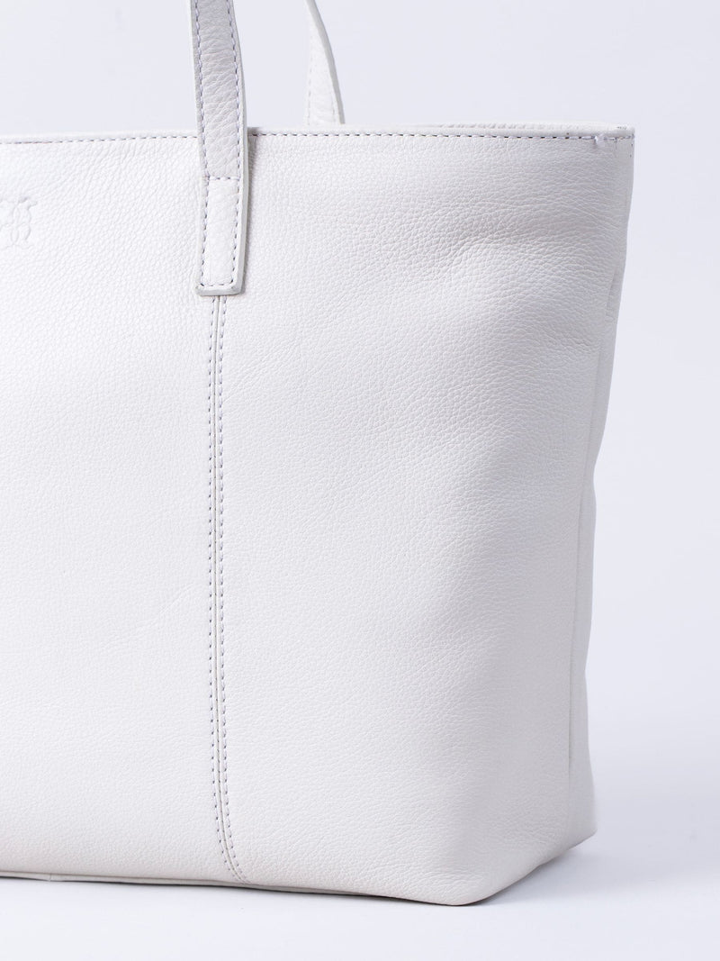 Lakeland Leather Torver Classic tote in white, imported from the UK