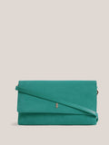 Hobbs meadow green Ashley suede clutch, imported from the UK