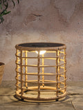 Lights4fun Black Solar LED Table (British brand)