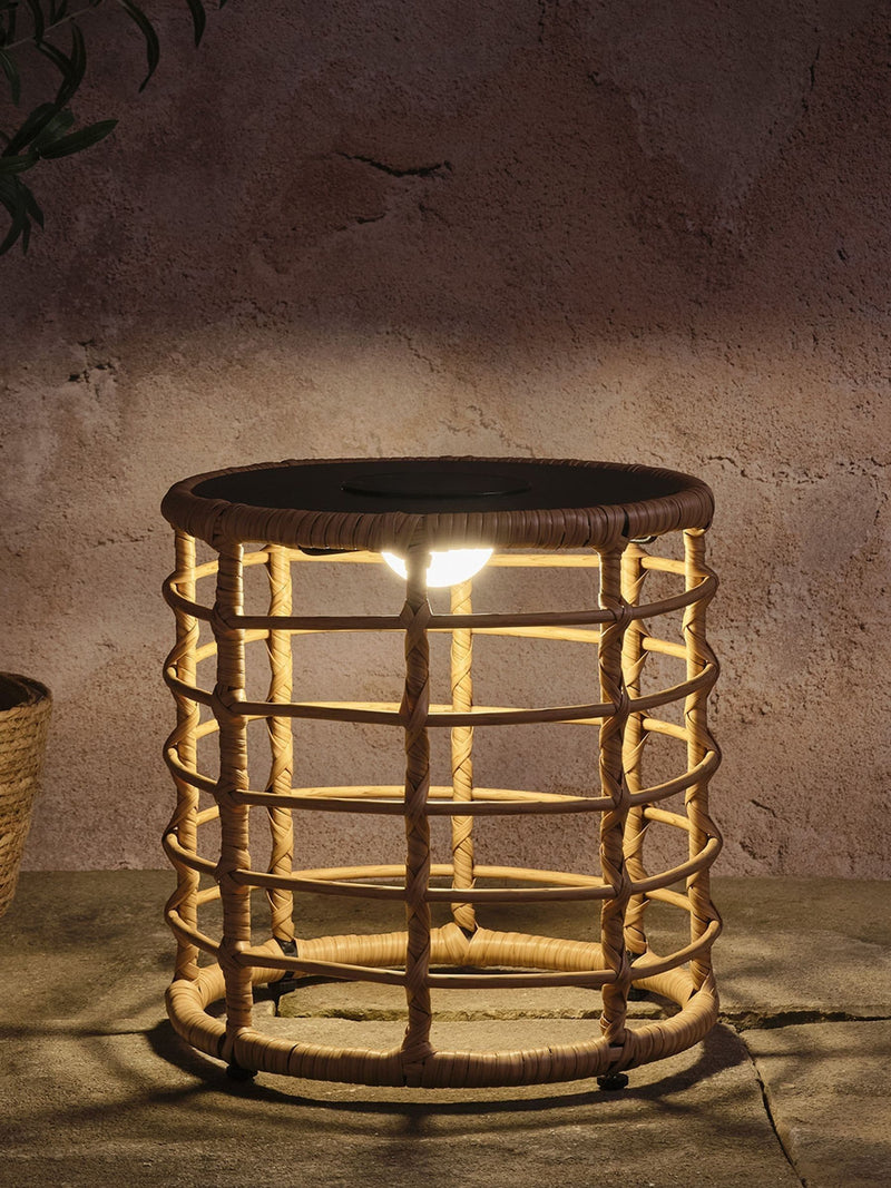Lights4fun Black Solar LED Table (British brand)