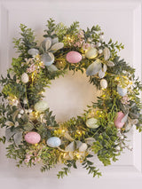 Next Lights4fun Pre Lit Easter Wreath with Micro LEDs 50cm- Buy online at McGrocer
