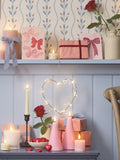 Lights4fun set of 2 ridged cone candles 13cm - British product