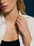 Accessorize Gold Tone 14ct Plated Pearl Coin Ring (British brand)