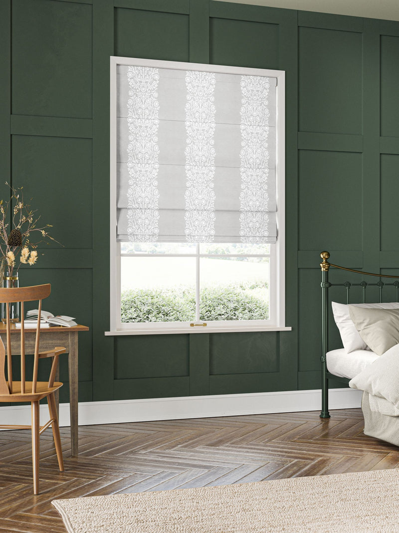 William Morris roman blind woven stripe cobble - British product