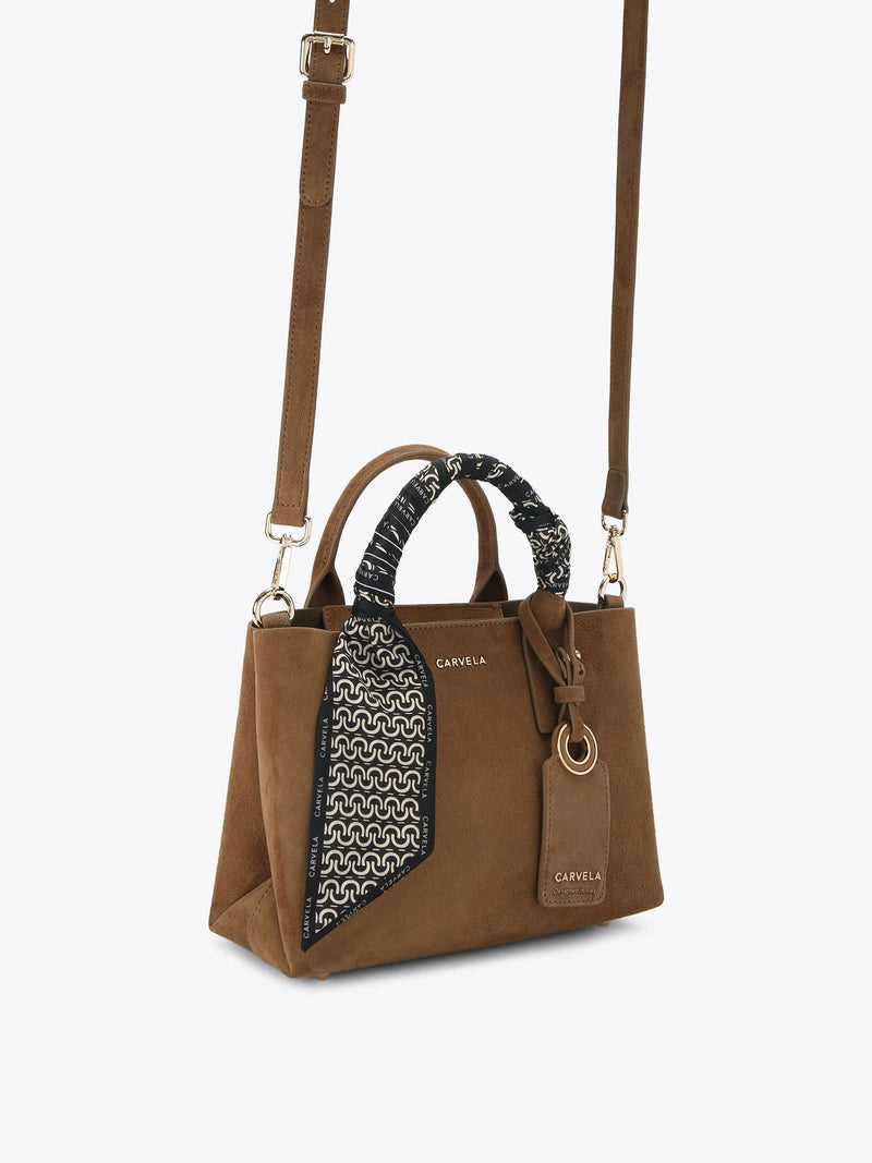 Carvela brown suede Nina Mini Tote Bag (British brand)