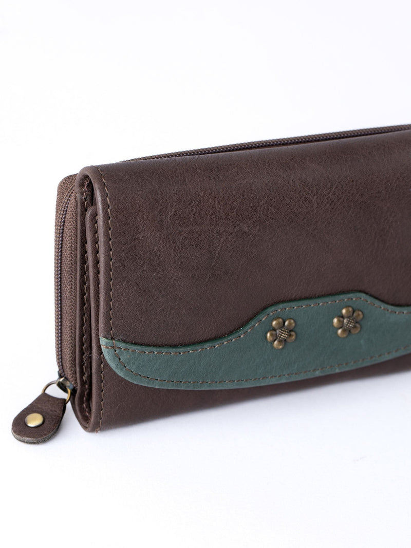 Lakeland Leather Brown Hartsop Flapover Purse, UK version