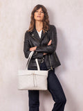 Lakeland Leather White Wasdale tote bag, UK version