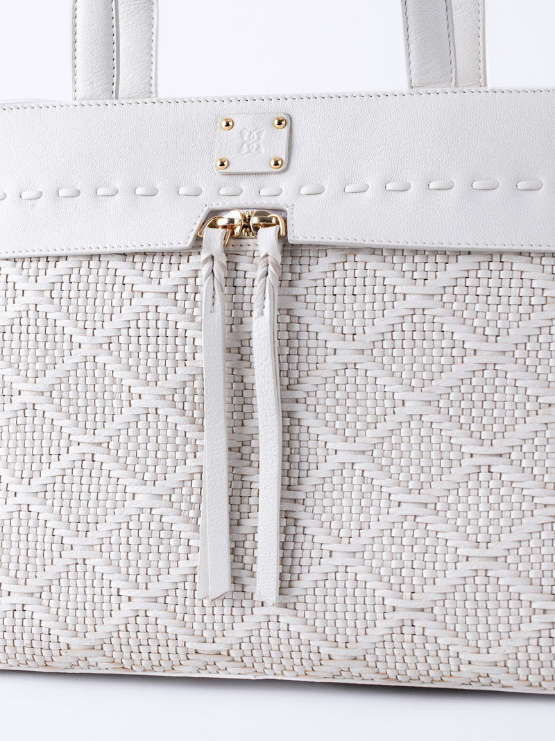 Lakeland Leather White Wasdale tote bag, UK version