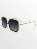 Laura Ashley brown square sunglasses with black gradient lenses (British brand)