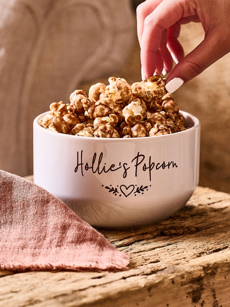 No Ordinary Gift personalised snack bowl heart design 13x8 cm (British brand)