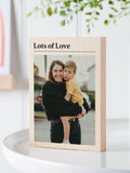 No Ordinary Gift personalised wooden photo block Mummy & Me - British product